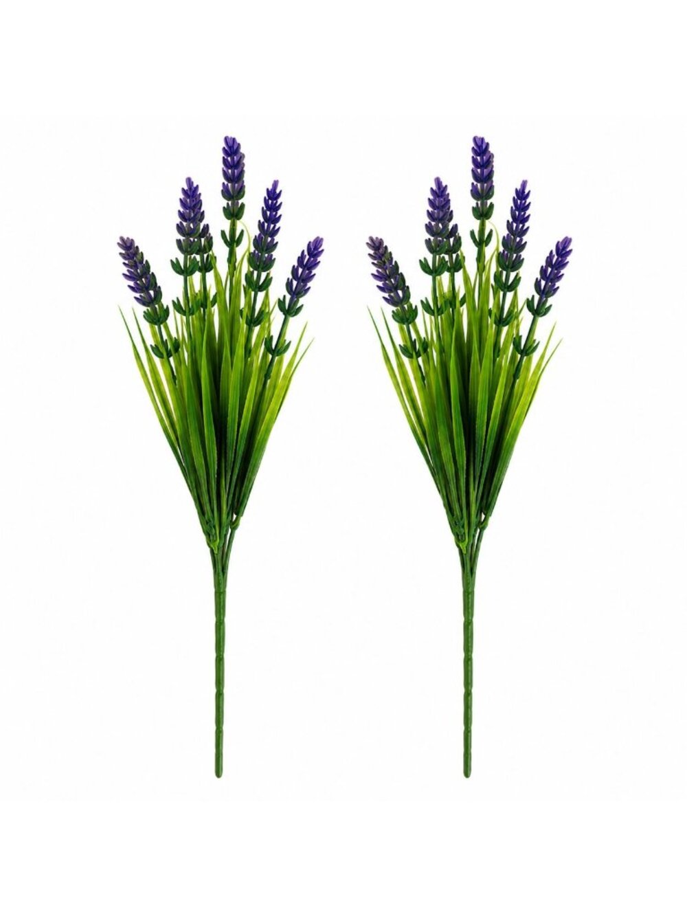 UV Resistant Faux Lavender Bunches Set of 2 Artificial Lavender Flowers Farmhous